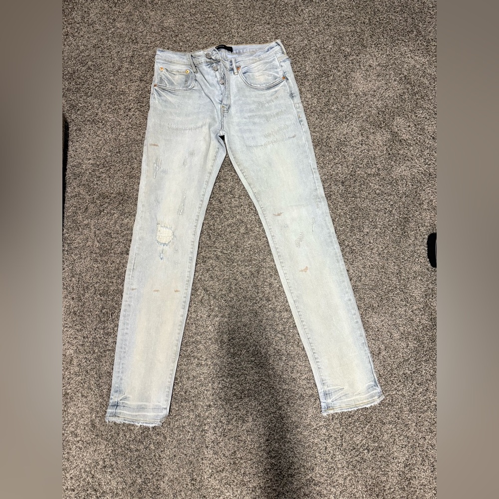 Light Blue Distressed men Jeans